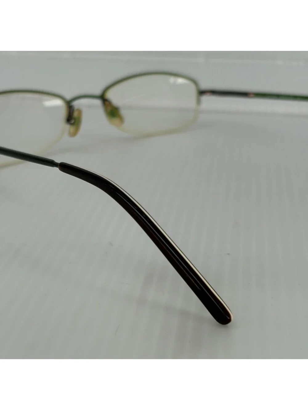 Kate Spade Marcy 0FH5 Green Brown Semi Rimless Frames Only Made In Italy